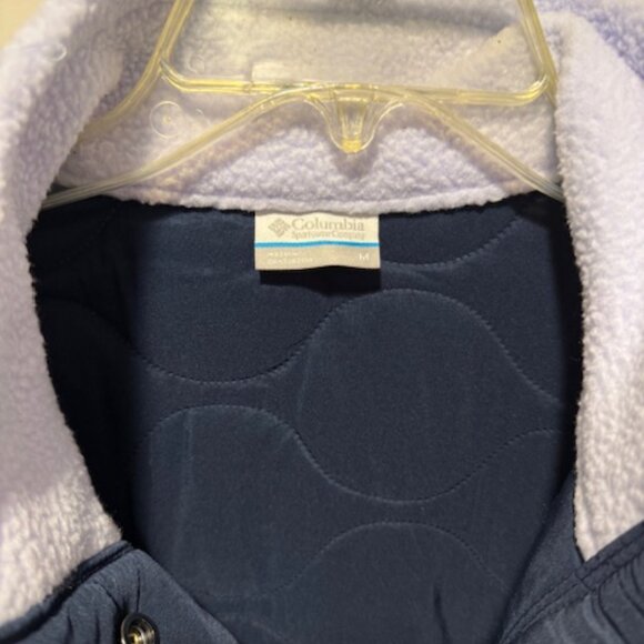 Columbia medium long fleece mixed media coat - Picture 2 of 6